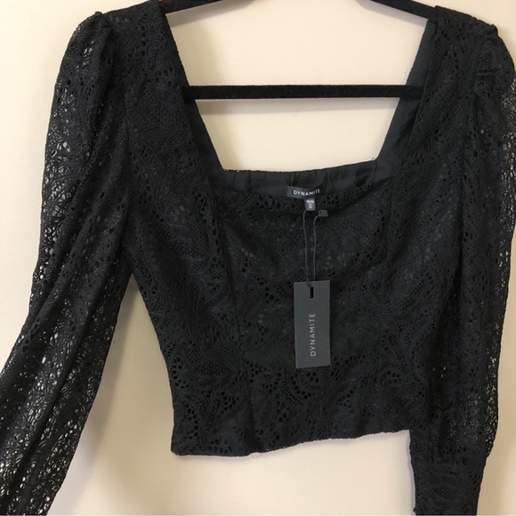 Dynamite Lace Long Sleeve square neck XS - Picture 4 of 4